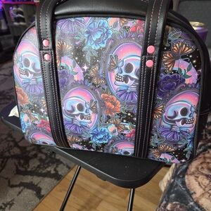 Colorful Skull Print Shoulder Bag